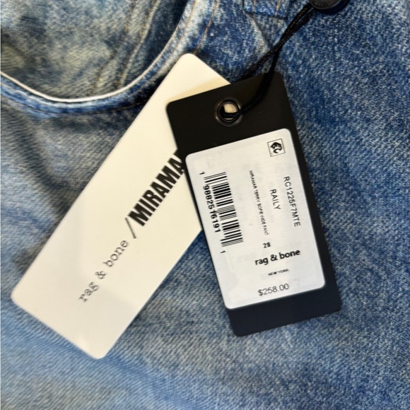 RAG & BONE Miramar Sofie Wide-Leg Pants RAILY NWT *FLAWED SWEAT PANT JEANS 28 - Picture 11 of 13
